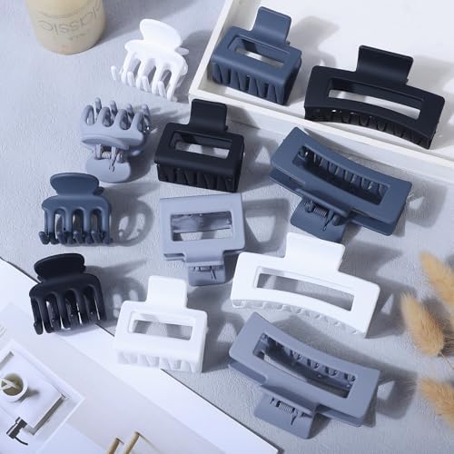 SMKSL 12 Pcs Hair Claw Clips for Women & Girls 3 Styles Hair Accessories - Image 3