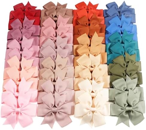 40Pcs 3" Hair Bows for Girls Toddler Pinwheel Bow Alligator Clips for Kids by C%C3%89LLOT