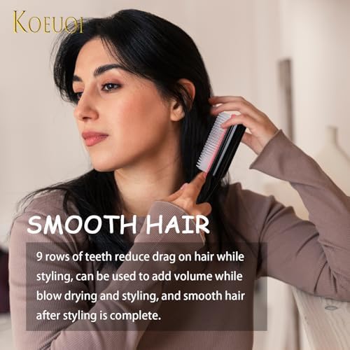 2 Pcs 9 Row Classic Styling Curly Hair Brush for Detangling, Separating, Shaping. For Women and Men Wet or Dry Hair. - Image 5