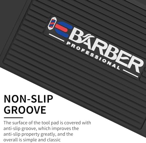 Magnetic Barber Mat for Station Barber Organizer Mat for Clipper Salon Station Tools with 4 Slots for Clippers Salon Barbershop Work Station Pads Anti Slip(4 Slots) - Image 6