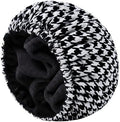 Shower Cap for Men Black Bath Cap, Reversible Terry Lined Large Waterproof Adjustable Shower Caps Elastic Band Stretch Hem Hair Hat for braids by AILEAM