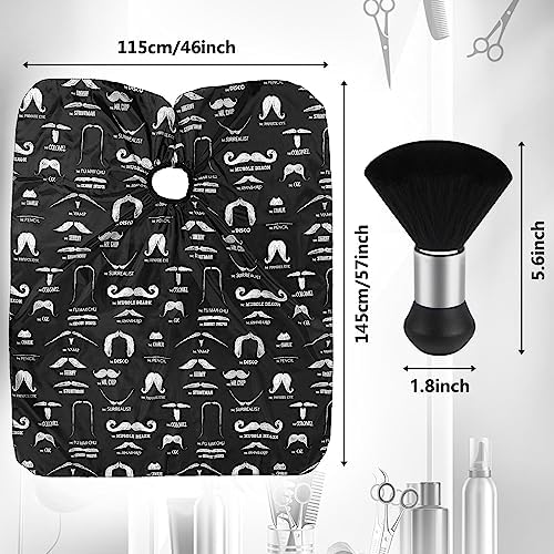 FEBSNOW Barber Cape Professional Hair Cutting Cape with Neck Duster Brush - Image 2