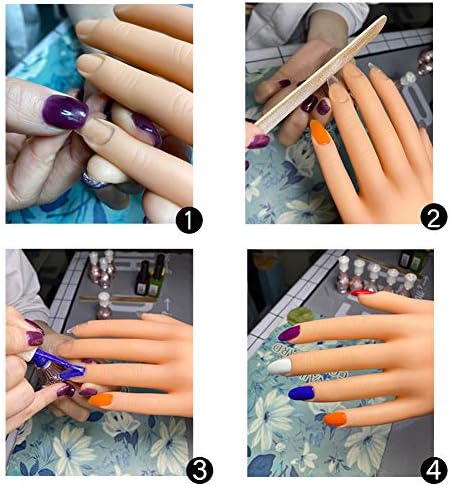 FU SHEN Practice Hand for Acrylic Nails,Mannequin Hands for Nails Practice,Nail Art Hand Nail Training Hand Nail Fake Hand Nail Hand Practice Acrylic Nail Hand 1Pcs Nude Hand - Image 6