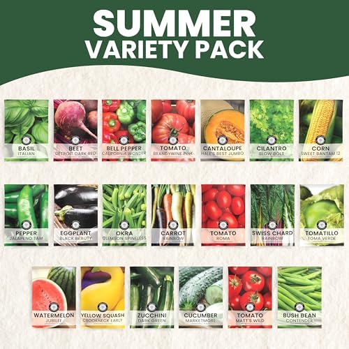 Summer Garden Seeds | 20 Individual Packs | 2026 Season | Non-GMO | Tomatoes, Squash, Melon, Herbs & More! | for Planting Indoor & Outdoor | by Family Sown - Image 4