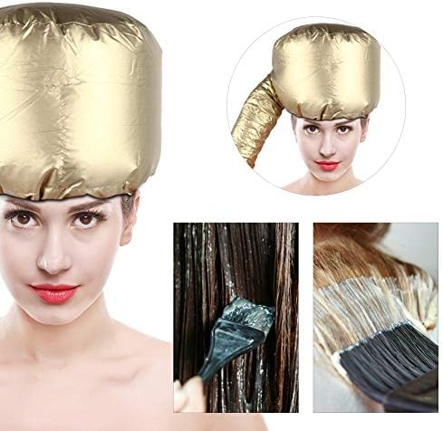 Generic Portable Hair Drying Cap Blow Dryer Bonnet Hat for Faster Hair Drying in Gold Color (Gold) - Image 3