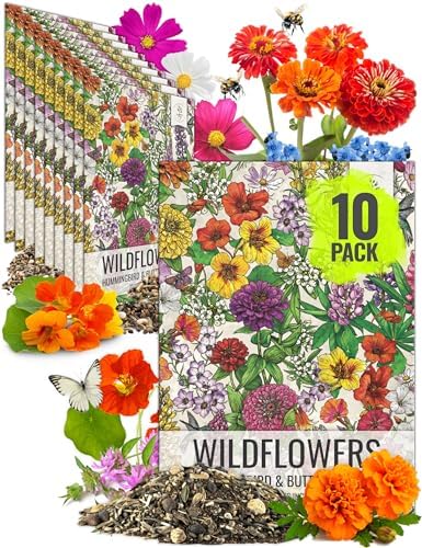 Seed Needs Hummingbird and Butterfly Seed Mix 10 Bulk Packs (1 Ounce Each) by SeedNeeds