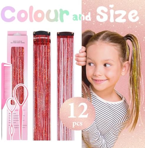 Hair Tinsel Clip in Red Fairy Hair Tinsel Kit - Image 3