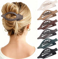 Flat Hair Clips for Women - 6 PCS French Flat Claw Clips Medium Hair Clips for Girls Large Hair Claw Clips for Thick or Thin Hair Strong Hold No Slip Hair Accessories for women (Basic) by Unknown
