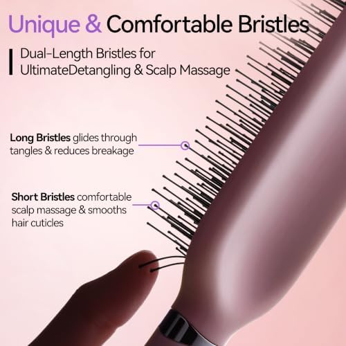 Detangling & Styling Hair Brush for Women Men, Wet& Dry Detangler Hairbrush - Image 4
