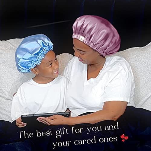 YANIBEST Satin Bonnet for Sleeping Women Men, Adjustable Hair Bonnet - Image 6