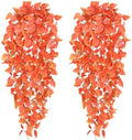 BLEUM CADE Fake Hanging Plants, 2pcs Artificial Hanging Plant, Faux Orange Vines Hanging Plant for Wall Home Living Room Indoor Outdoor Fall Decor (No Baskets) by BLEUMCADE