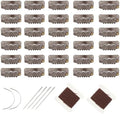 30pcs Hair Extension Clips U-Shape Stainless Steel Wig Clip, Dark Brown by FeiHong