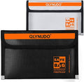 Fire Proof Money Bag for Cash, Small Color-Coded 2-Pack by QLYNUDO