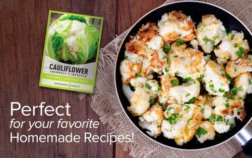 Gardeners Basics Cauliflower Seeds for Planting - (Snowball Y Improved) is A Great Heirloom, Non-GMO Vegetable Variety, 1 Gram Seeds Great for Outdoor Spring, Winter and Fall Gardening - Image 3