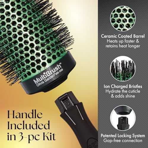 Olivia Garden MultiBrush - Non-Electrical Detachable Thermal Brush with Ceramic Barrel - Image 4