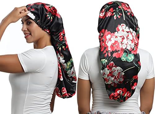 Satin Bonnet Silk Sleep Cap,Hair Bonnet for Braids Curly Hair - Image 6