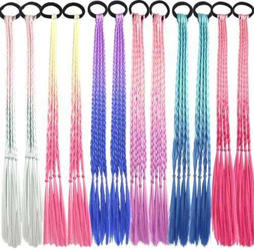 Girl hair accessories, children's colorful braided hair extensions by HUJIANWEN