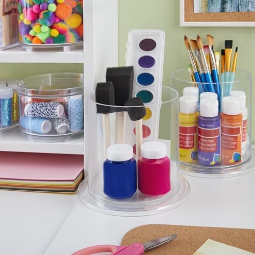 STORi Bella 2-Pack Headband and Scrunchie Holder | Clear Plastic Organizer Display Stand | Holds Hair Ties, Accessories, and Jewelry | Made in USA - Image 4
