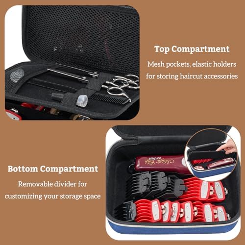 ProCase Hard Travel Case for Hair Clippers -Navy - Image 4