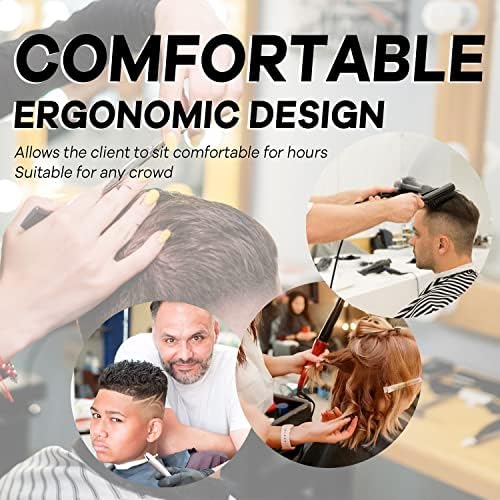 NChanmar Salon Chair Barber Chair Styling Chair Hydraulic Pump Swivel Hair Cutting Chairs for Beauty Spa Styling Hairdressing Tattoo Equipment,Black - Image 4