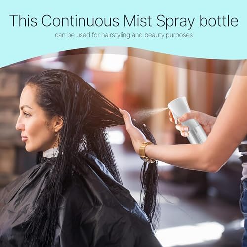BeautifyBeauties Hair Spray Bottle – Ultra Fine Continuous Water Mister for Hairstyling, Cleaning, Plants, Misting & Skin Care (White, 6.8 Ounces) - Image 2