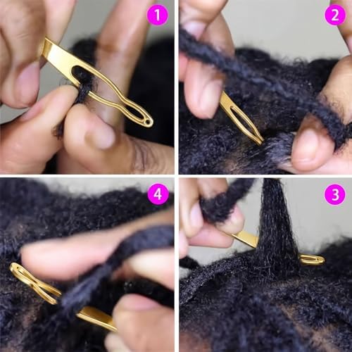 WILLBOND 4 Pcs Interlocking Tool for Locs, Gold, Silver, Rose Gold - Image 4