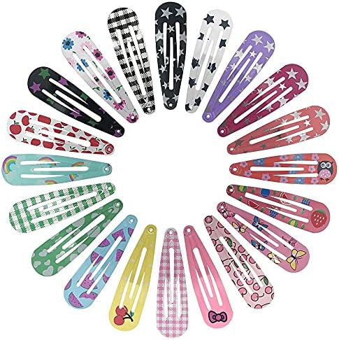 Hair Clips, KUBOM 120-Pack Metal Snap Hair Barrettes Barettes and Hair Clips for Girls,Toddlers,Kids,Women, Baby and Fine/Thick hair - 2inch (Colored Candy and Pattern) - Image 2