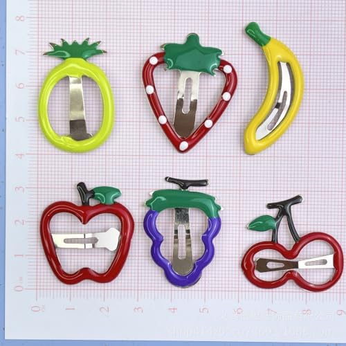 (36 Pcs) Super Cute Girls Hairpin, Mini Size Fruit Pineapple Carrot Strawberry Apple Banana Cherry Hairpin Baby Girl Hair Clips Decoration Salon Hairstyle Hairdressing for Little Kids or Doll-Mix 4 - Image 4