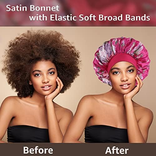3PCS Bonnets for Women,Silk Satin Bonnet Hair Bonnet for Sleeping - Image 5
