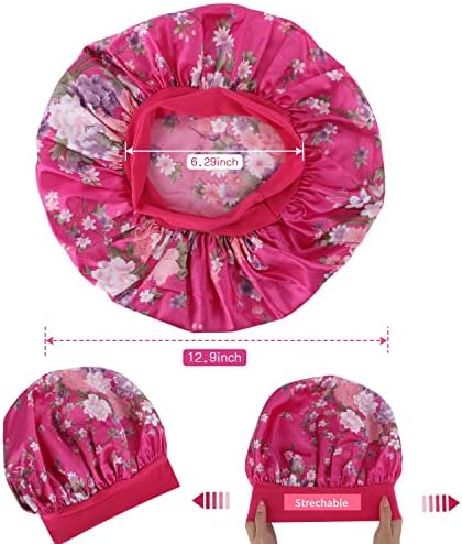 ROYBENS 4PCS Bonnets for Women for Curly Hair, Satin Bonnet for Sleeping - Image 4