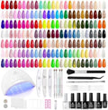 Beetles Gel Nail Polish Kit with U V Light, 100 Colors Gel Nail Kit 133 Pcs by beetlesGelPolish