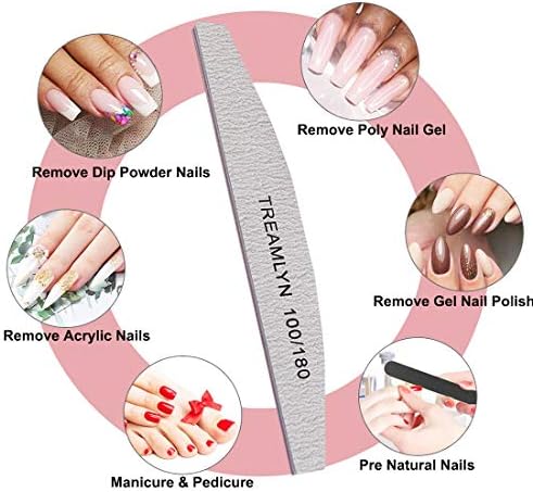 10 Pcs Rough Nail File 100/180 Grit, Heavy Duty Nail Files for Acrylic/Natural Nails, Emery Boards for Nails, Strong Finger Nail Filler, Coarse Nail File for Home and Salon Use - Image 4