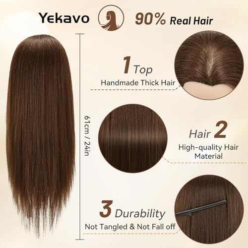 24" Mannequin Head with Hair for Hairdressing Training and Hair Styling - Image 2