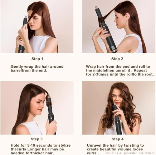Dryhsip 5 in 1 Hair Styler & Wrap Air Curler, Low-Speed Hair Tools - Image 3