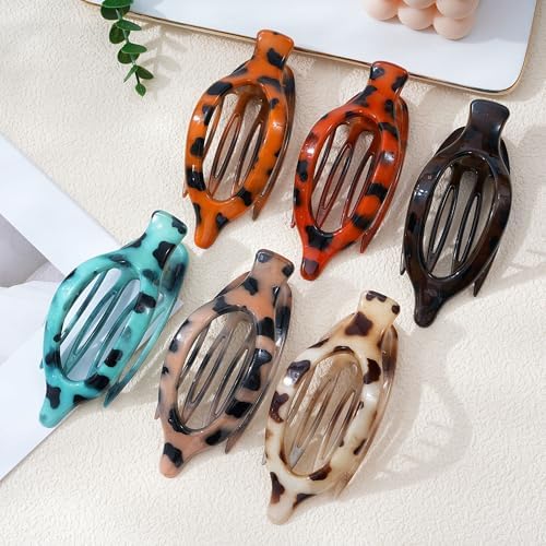 AWAYTR 6Pcs French Flat Hair Clips, Lay Flat Claw Clip for Women - Image 7