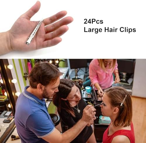 HiJeaton 24Pcs Metal Duck Billed Hair Clips for Women Styling Sectioning, Silver Hair Pins for Long Hair, Alligator Curl Loc Clips for Thick Hair Roller, Salon, Bows DIY - Image 3