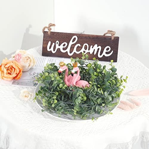 Sggvecsy Artificial Eucalyptus Garland 3 Pack Fake Eucalyptus Greenery Garland Faux Hanging Plants Artificial Vines, 5.6 Feet/Strand for Wedding Backdrop Arch Wall Table Party Outdoor Festival Decor - Image 5