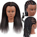 MORRIS 16 Inch Human Hair Mannequin Head, Long Straight, with Clamp by MORRIS