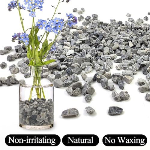 2lbs Grey Pebbles for Landscaping, 3/8inch Small Rocks for Succulent Cactus Plants, Natural Polished Pebbles, River Rocks for Plants, Vases, Gardening - Image 3