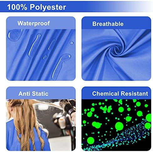YELEGAIProfessional Salon Hair Cutting Cape,56x63 inches Large Hairdresser Cape for Haircut,Coloring,Makeup,Styling and More,(Blue) - Image 4