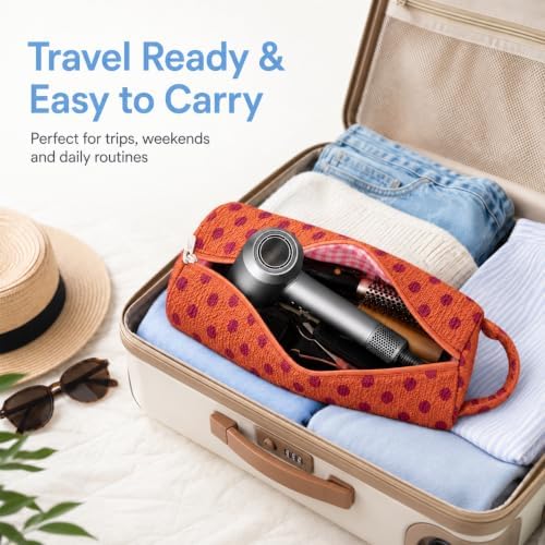 Slim Quilted Hair Tools Travel Case Styling Tools, Wide-Open Design - Image 6