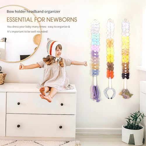 POVETIRE 6PCS Bow Holder Bows Organizer for Girls Hair Clips Storage - Image 2