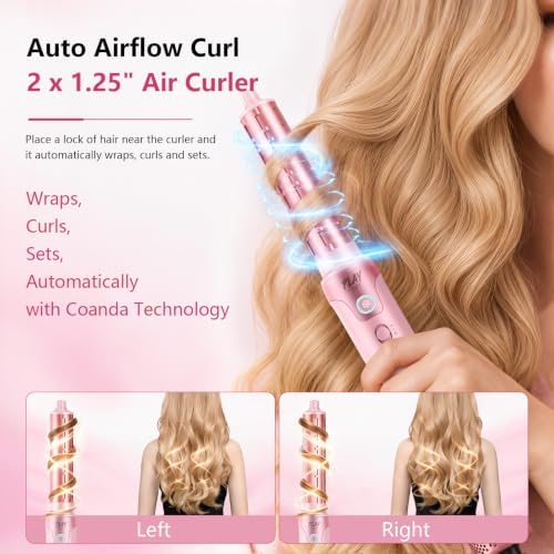 Hot Air Styler Set w/Auto-Wrap Curlers & High Speed Hair Dryer Brush,1400W - Image 2