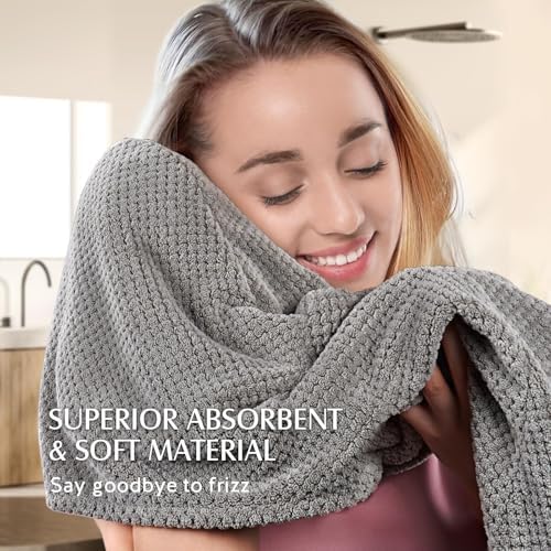 YFONG 3 Pack Large Microfiber Hair Towel Wrap for Women Long Hair, 30 x 10 - Image 5