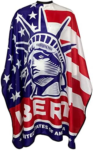 Pelocapa Barber Cape for Men, Haircut Cape Snap Closures, Professional Large Water-Resistant Hairdressing Gown for Hairstylist- 63”× 56”(American Flag Pattern) - Image 6