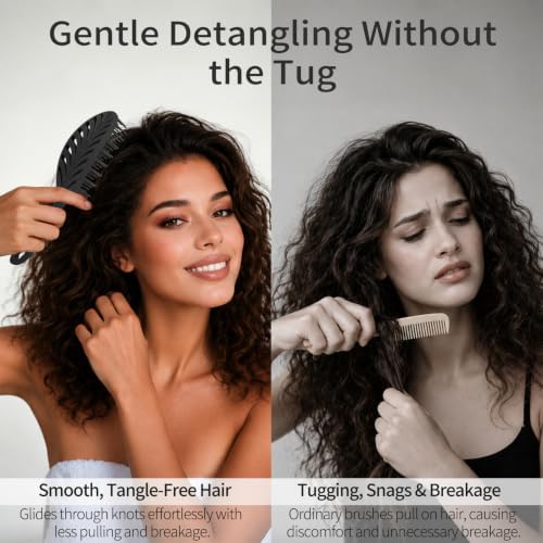 Vented Detangling Brushes for Wet & Dry,Curly Straight Thick Hair - Image 4