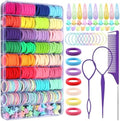 Hair Accessories for Girls - 360 Pieces Toddler Elastic Hair Ties, Hair Clips, and Hair Tail Tools in 31 Colors by auroray