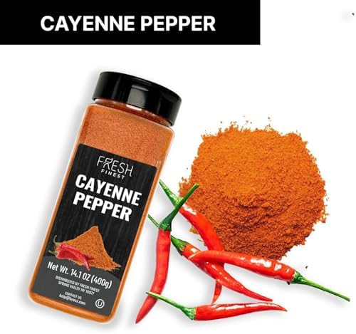 Fresh Finest Cayenne Pepper Powder 14.1 oz Bold Flavor all Natural Red Pepper Spice 50,000 SHU Heat, Commercial and Home Cooking - Image 3