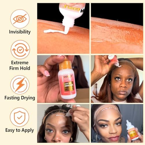 Lace Glue Kit Complete Set with Lace Tint Mousse, Lace Melting Spray Wig Glue for Women's Wigs and Hairpieces - Wig Installation Kit & Tape in Extension Rmover & Cap (Medium Brown) - Image 6