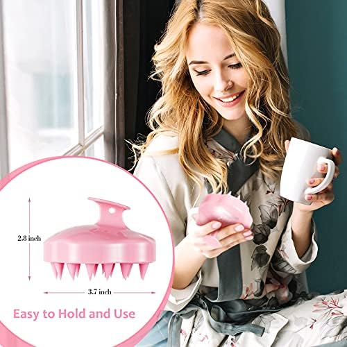 URTHEONE Scalp Massager Shampoo Brush, Soft Silicone Scrub Brush, Relax Scalp, Reduce Dandruff, Promote Hair Growth, Scalp Scrubber for Wet/Dry Hair, Shower Care Tool (Black) - Image 6